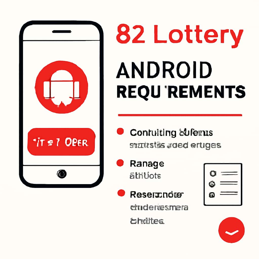 Diagram explaining 82 Lottery Android Requirements.