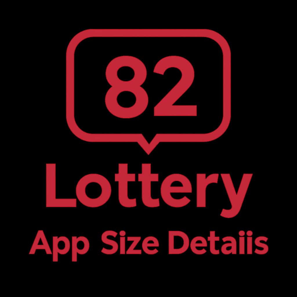 A badge representing 82 Lottery app size details.