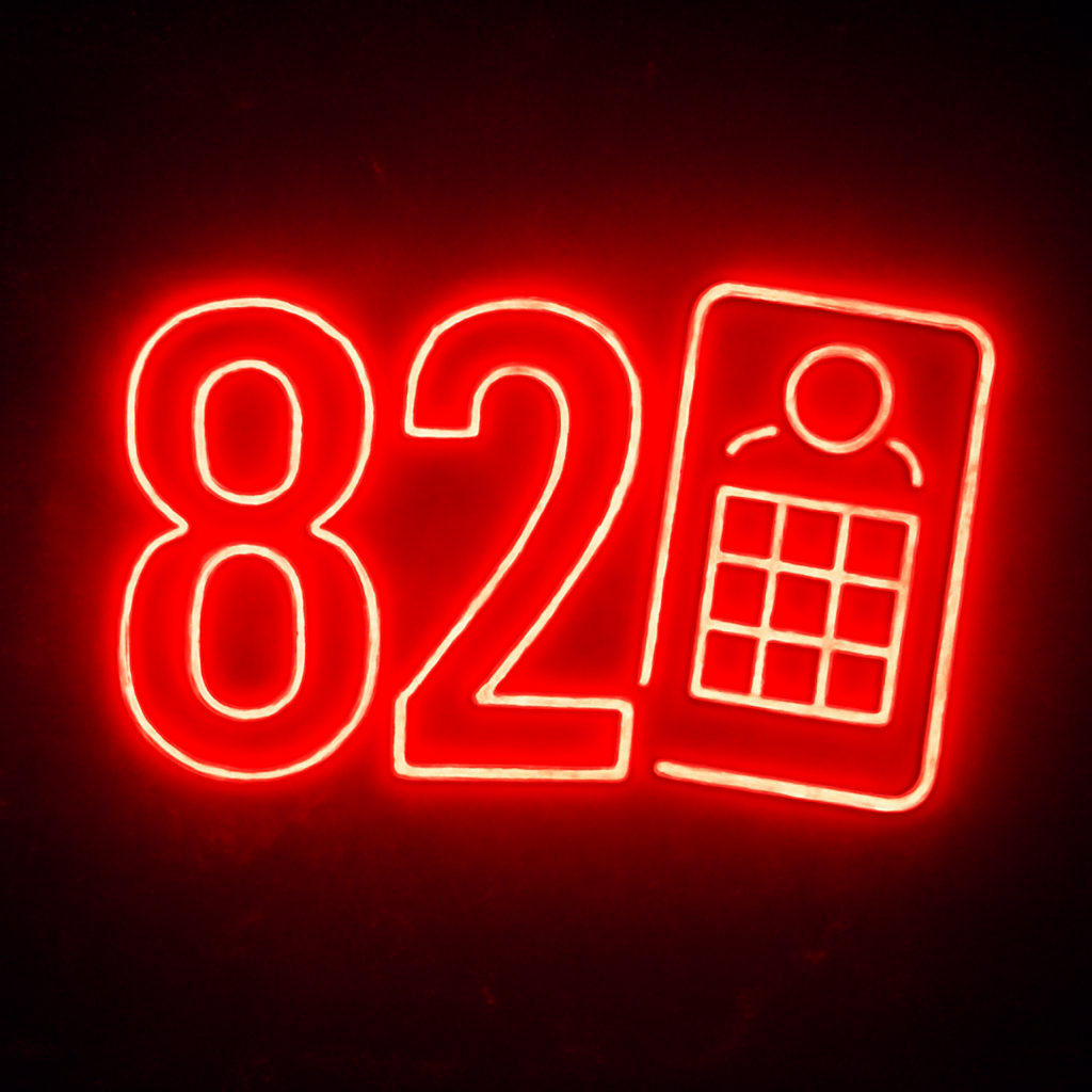 A badge icon representing safety guidelines for the 82 Lottery app.