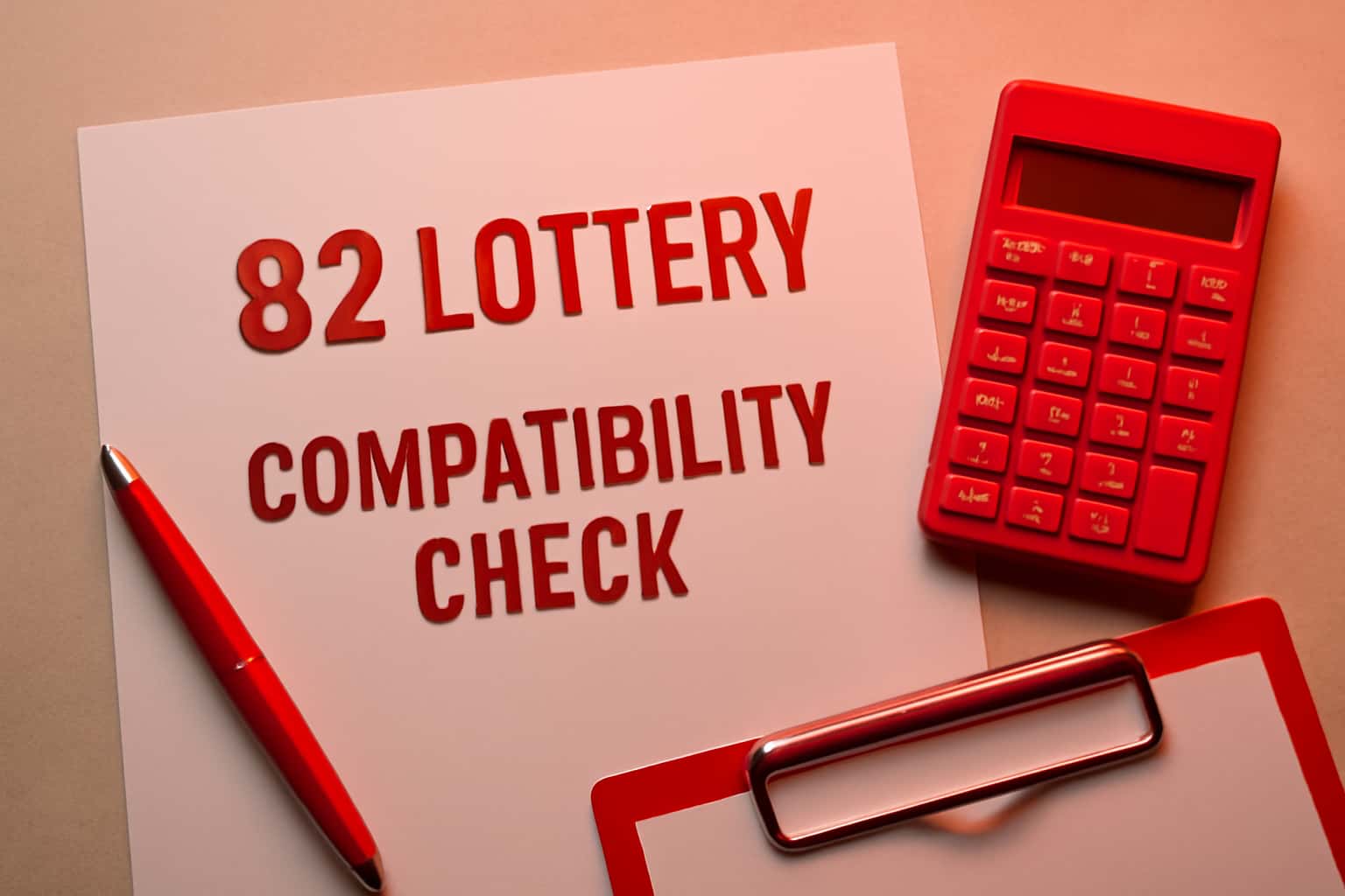 Informative scene about 82 Lottery Compatibility Check with highlighted text.