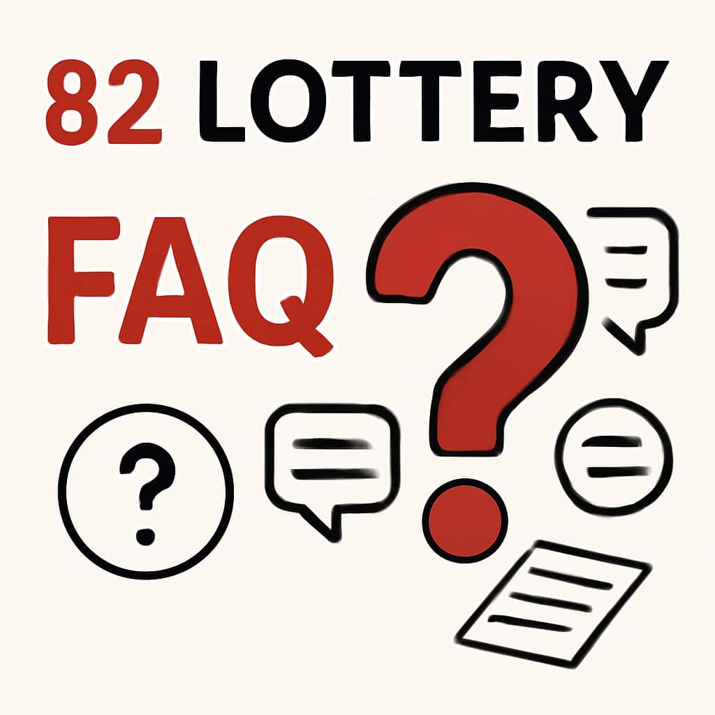 Illustration explaining 82 Lottery FAQ.