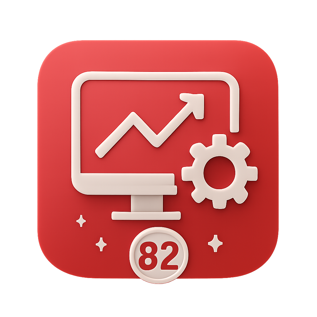 Icon representing 82 Lottery Mobile Compatibility with a clean design.