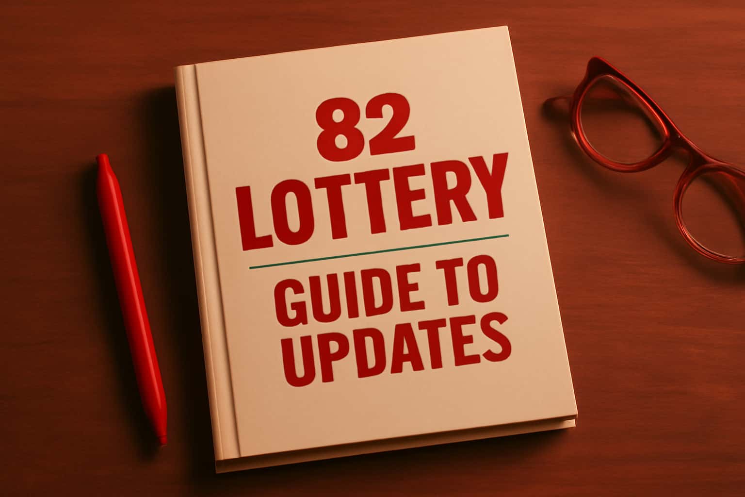 An informational guide on updating the 82 Lottery app with visual elements reflecting technology.