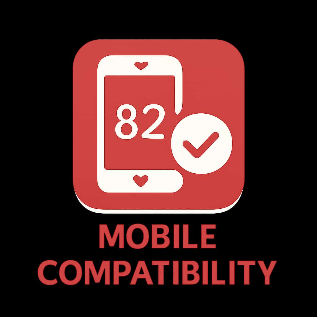 Icon representing 82 Lottery Mobile Compatibility with a clean design.