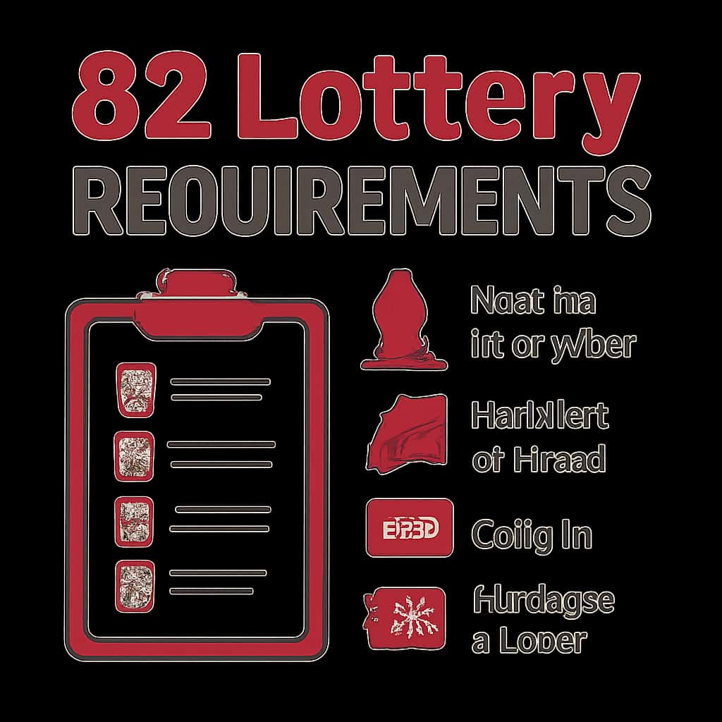 Illustration explaining 82 Lottery Requirements.
