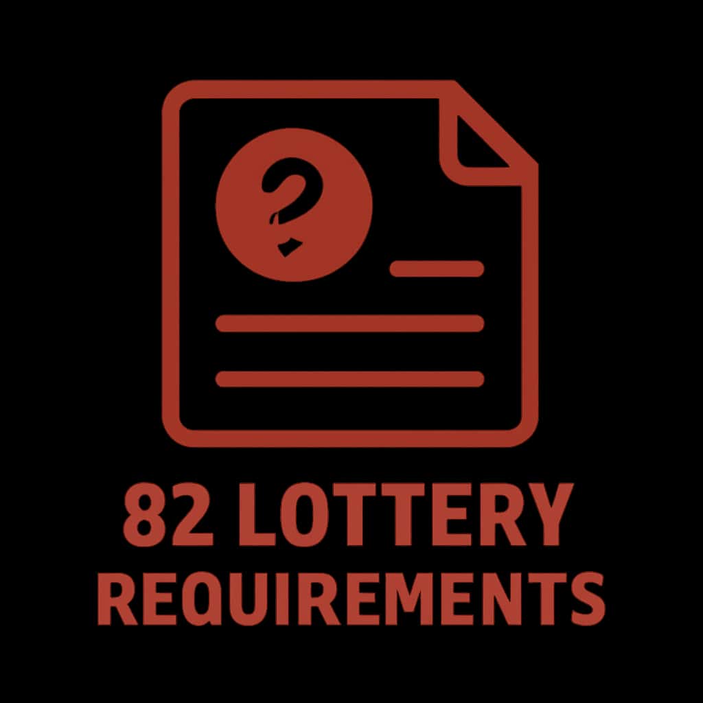 Icon representing 82 Lottery Requirements as a guide.