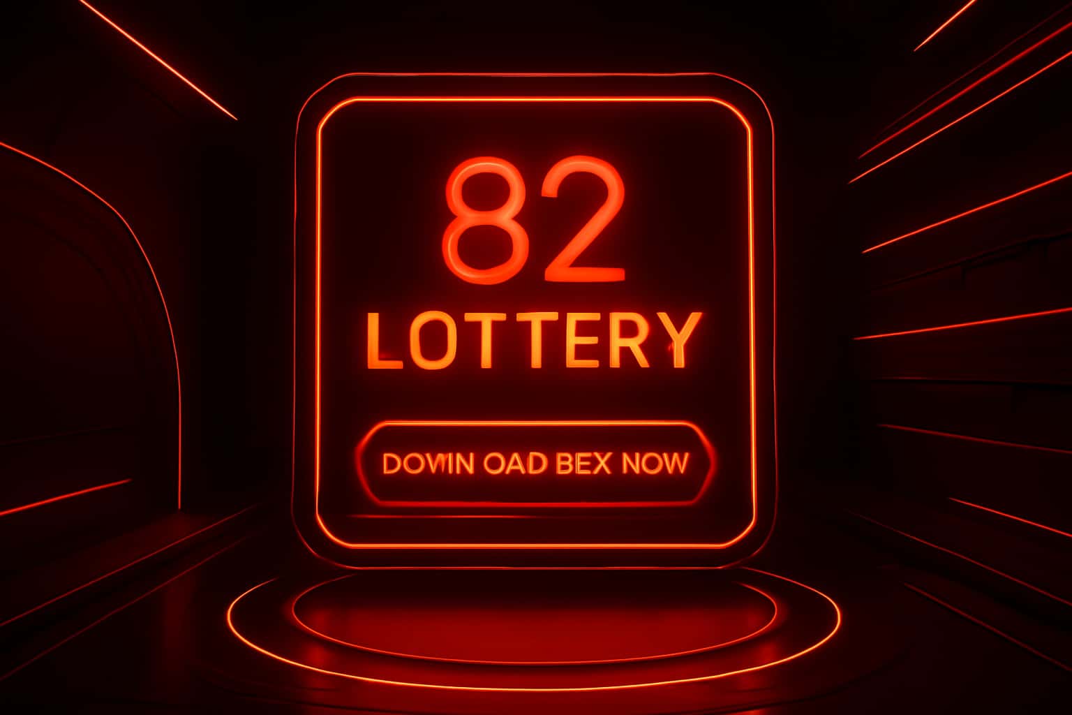 Futuristic lottery theme with glowing accents