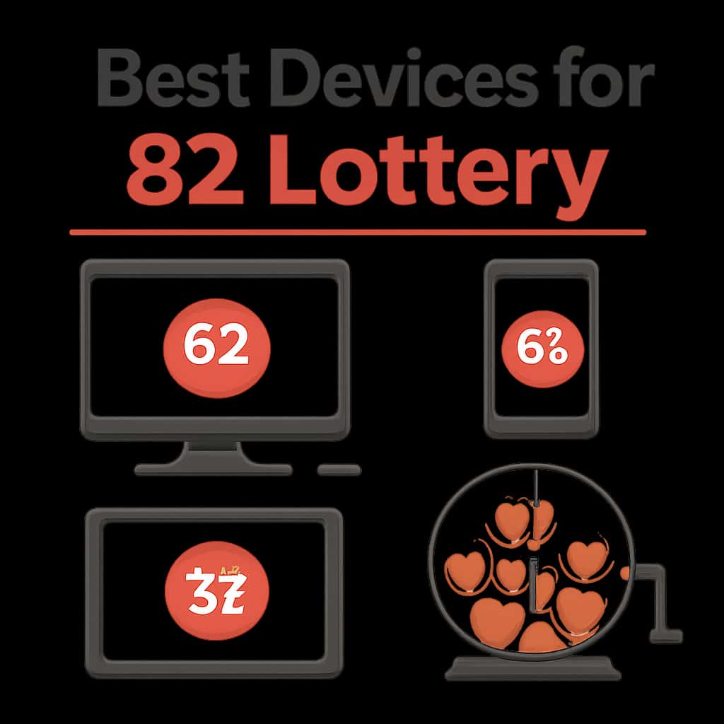 An educational diagram detailing device compatibility for the 82 Lottery.