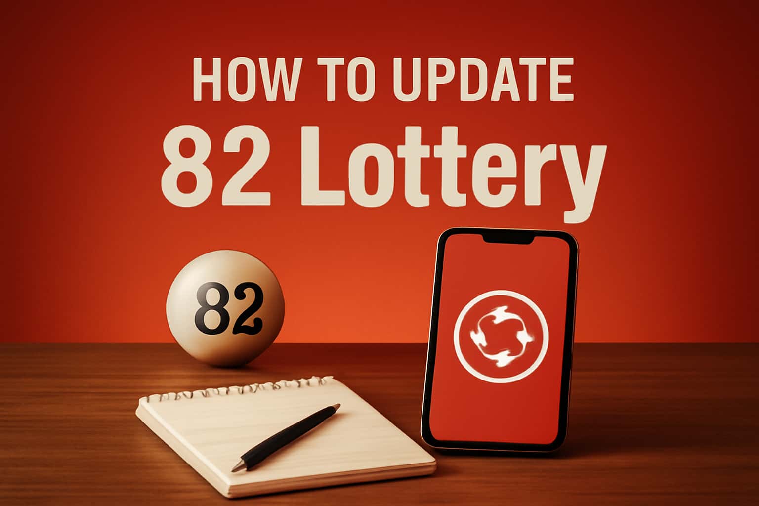 A visual representation of the process of updating the 82 Lottery app.