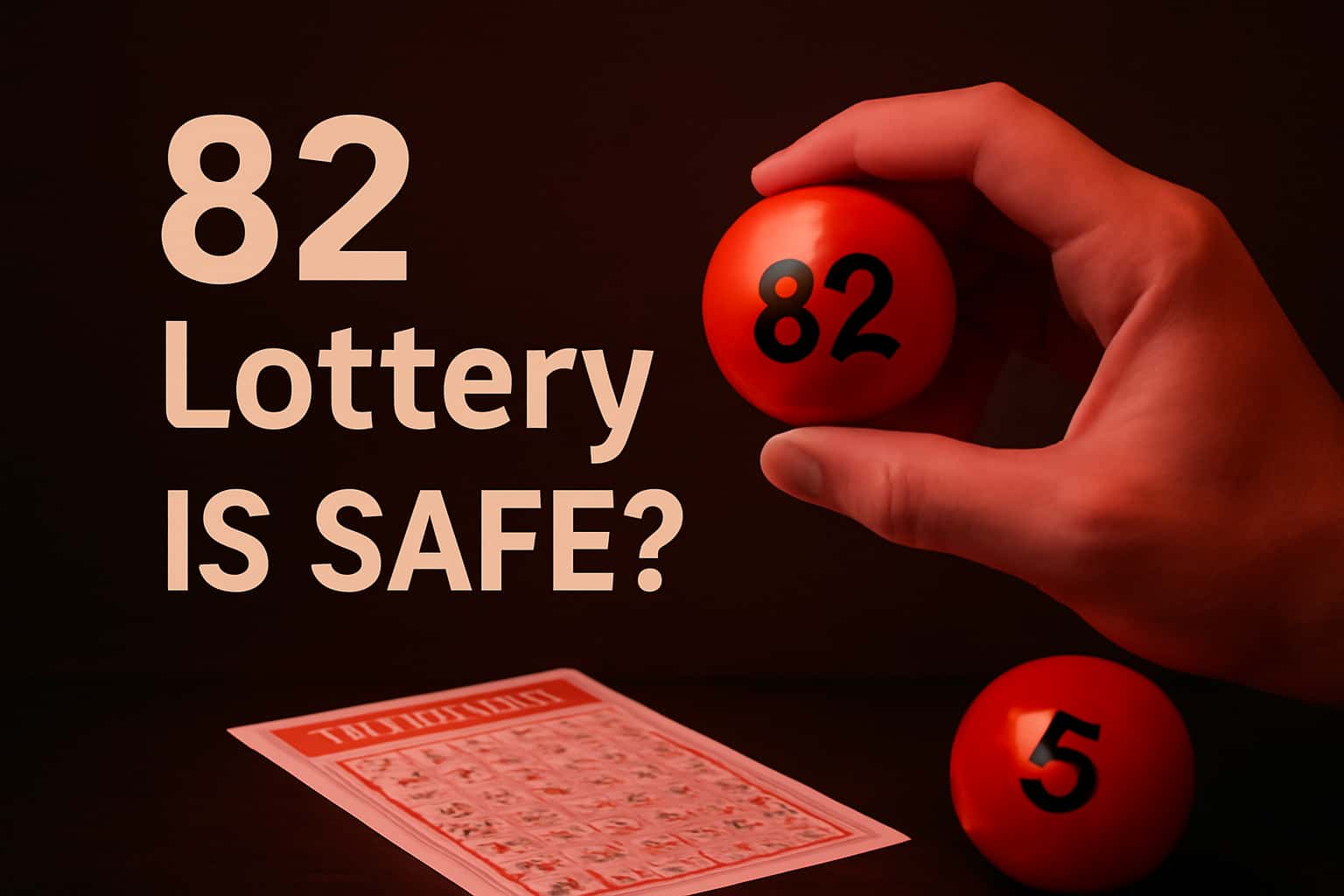 An informative scene depicting safety and guidelines regarding the 82 Lottery app.