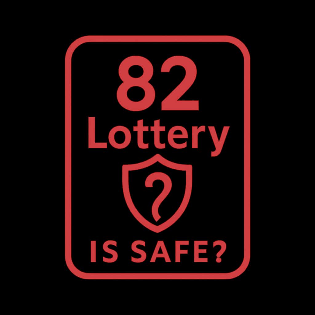 A badge icon representing safety guidelines for the 82 Lottery app.