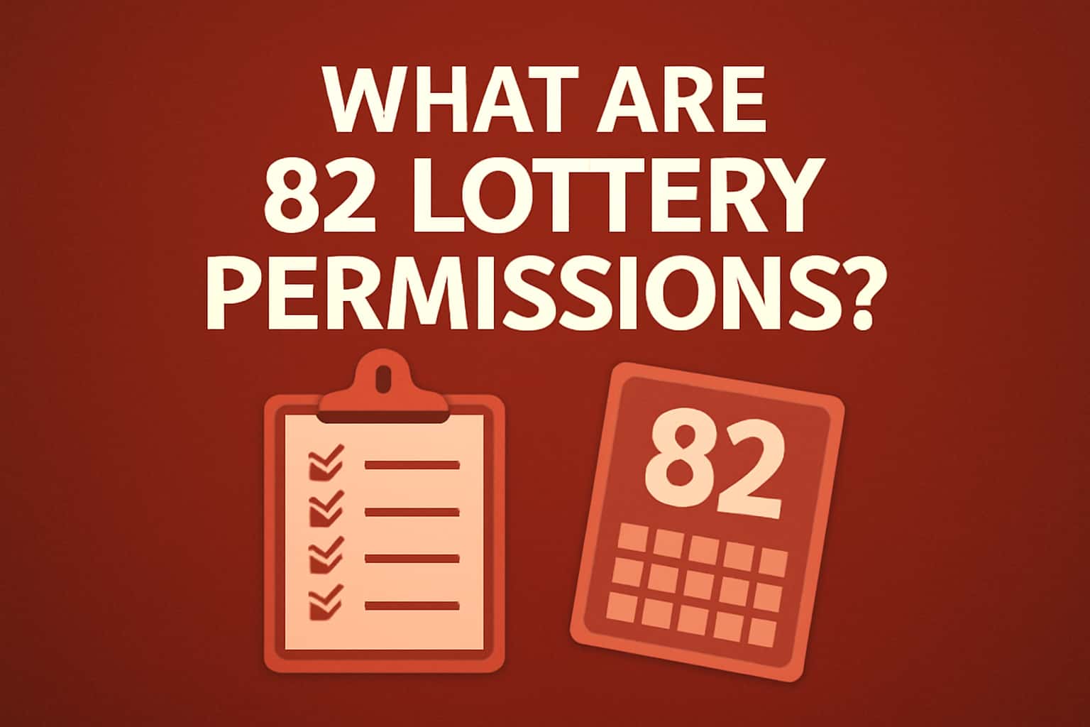 Graphic representation illustrating the permissions required for 82 Lottery app functionality.